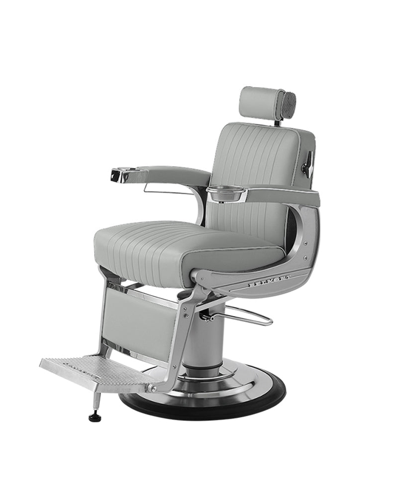 Apollo II - Gray barber chair with cast iron frame